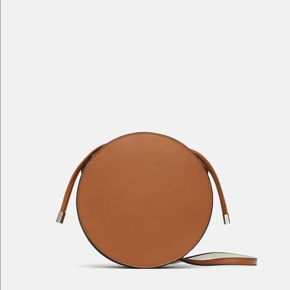 Zara Camel tan  color round crossbody. - Picture 3 of 4